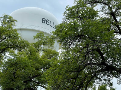 A picture of a Belleville water tower